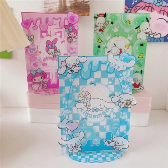 Cinnamon Plastic Picture Picture Portrait Frame Blue Kawaii - Picture 2 of 2